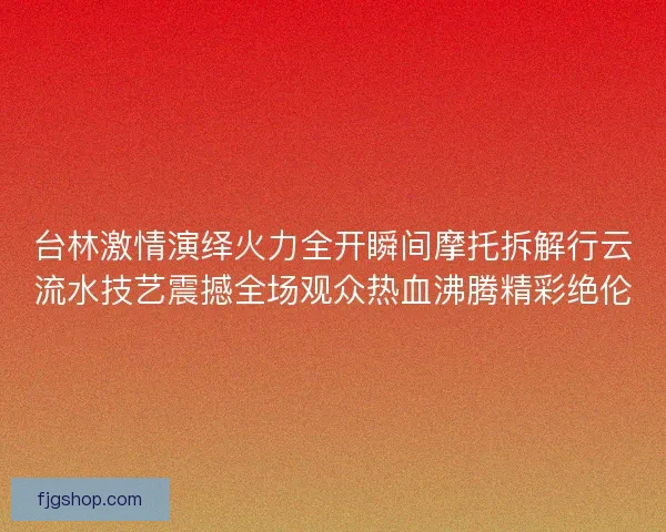 台林激情演绎火力全开瞬间摩托拆解行云流水技艺震撼全场观众热血沸腾精彩绝伦 台林激情演绎火力全开瞬间摩托拆解行云流水技艺震撼全场观众热血沸腾精彩绝伦